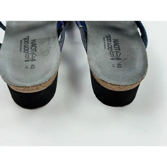 NAOT Roxanna Slide Sandals Women 40 US 9 EUC Cork‎ Lightweight Comfort Shoes