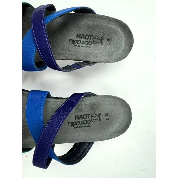 NAOT Roxanna Slide Sandals Women 40 US 9 EUC Cork‎ Lightweight Comfort Shoes