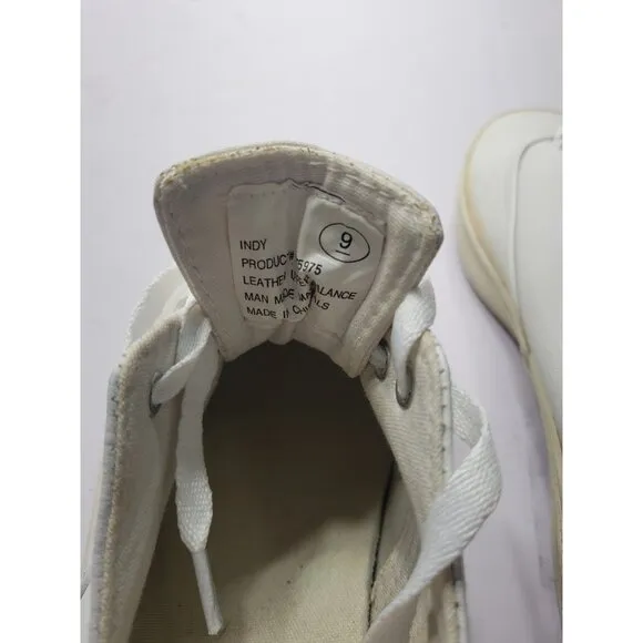 NASCAR Indy Cup Series White Womens Size 9 Lace Up Leather Upper Balance