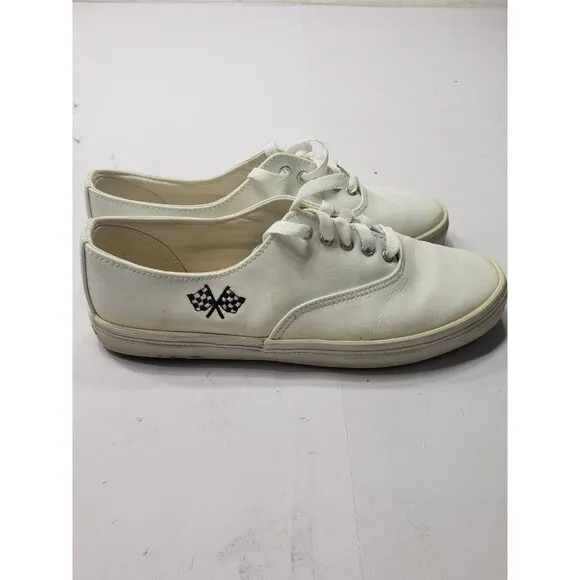 NASCAR Indy Cup Series White Womens Size 9 Lace Up Leather Upper Balance