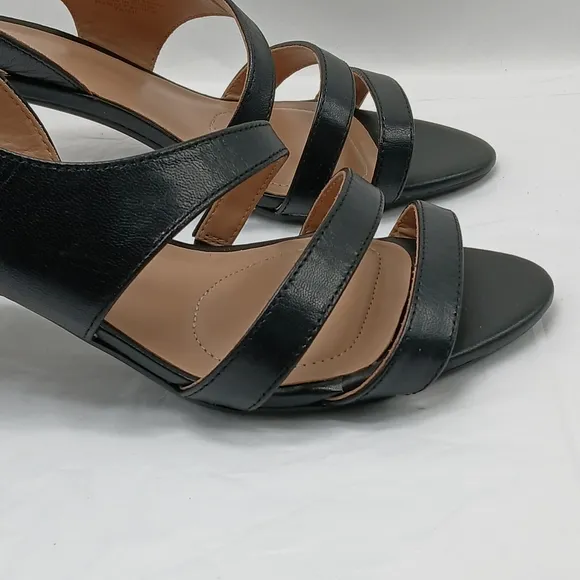 Naturalizer Taimi Shoes Women's Size 10W Black Slingback Sandals High Heels