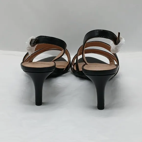 Naturalizer Taimi Shoes Women's Size 10W Black Slingback Sandals High Heels