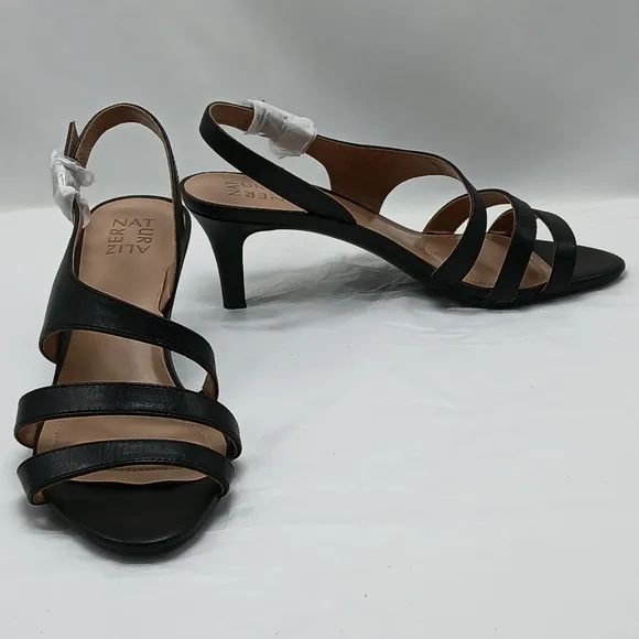 Naturalizer Taimi Shoes Women's Size 10W Black Slingback Sandals High Heels