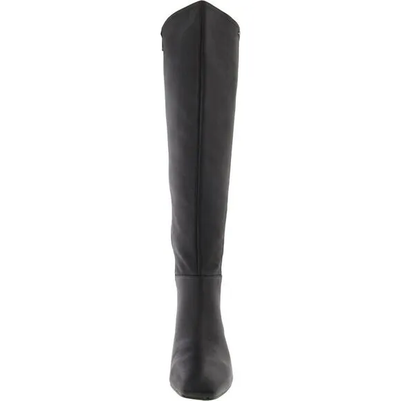 Naturalizer Womens Reese Black Leather Zip Up Over-The-Knee Boots Shoes New