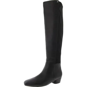 Naturalizer Womens Reese Black Leather Zip Up Over-The-Knee Boots Shoes New