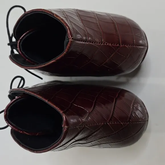 Ncub Animal Print Heeled Ankle Boots Size 10 Made In Italy