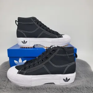 New Adidas Nizza Trek 'Black White' Women's Sneaker Shoes Size 7.5