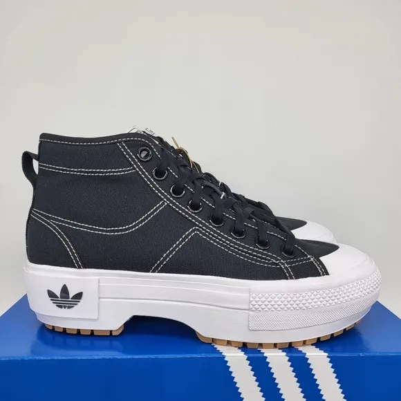 New Adidas Nizza Trek 'Black White' Women's Sneaker Shoes Size 7.5