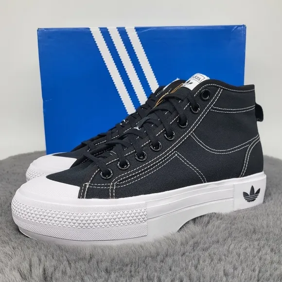 New Adidas Nizza Trek 'Black White' Women's Sneaker Shoes Size 7.5
