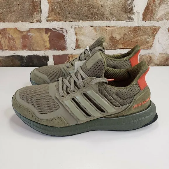 New Adidas Ultraboost S&amp;L Shoes Khaki Cargo Green EF1978 Youth Size 4/Womens 5.5