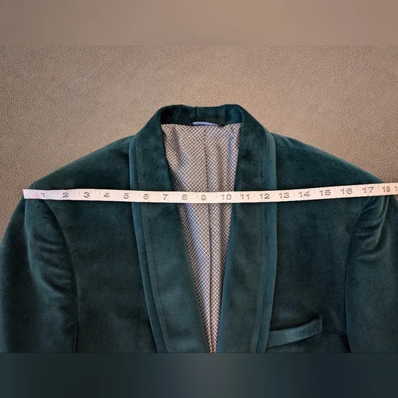 NEW Allure Green Velvet Jacket Mens 40 Reg Slim Blazer Groom Tuxedo Formal