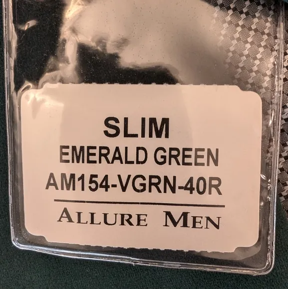 NEW Allure Green Velvet Jacket Mens 40 Reg Slim Blazer Groom Tuxedo Formal