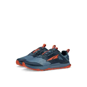 NEW ALTRA men's lone peak 8 trail running shoes in blue/orange