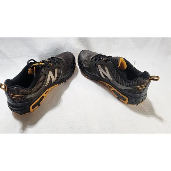 new balance 412 v3 men's trail running shoes black/brown and yellow size-8