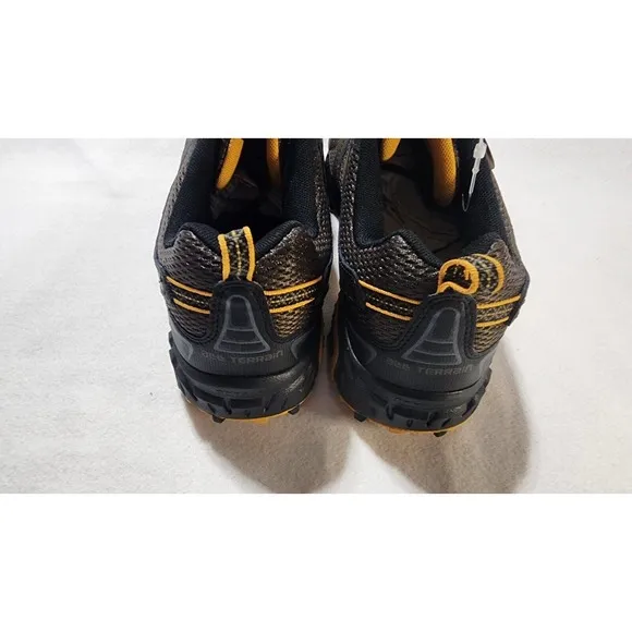 new balance 412 v3 men's trail running shoes black/brown and yellow size-8