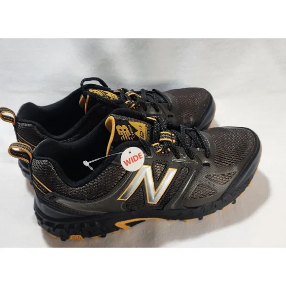 new balance 412 v3 men's trail running shoes black/brown and yellow size-8