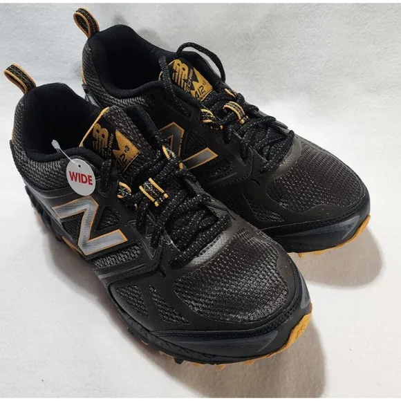 new balance 412 v3 men's trail running shoes black/brown and yellow size-8