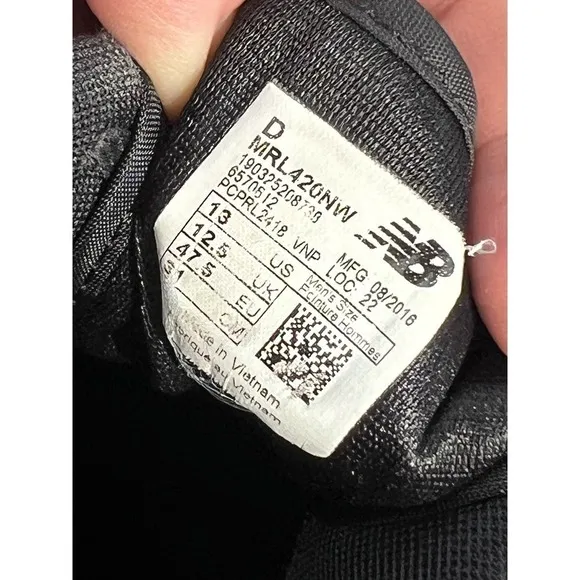 New Balance 420 black white sneaker Mens 13