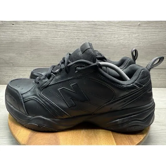 New Balance 624v2 Trainer Sneakers Triple Black Leather MX624AB2 Men’s 12 6E
