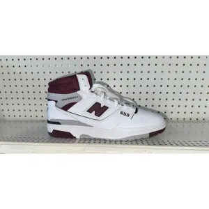 New Balance 650R Mens Leather Athletic Shoes Sneakers Size 10.5 White Burgundy