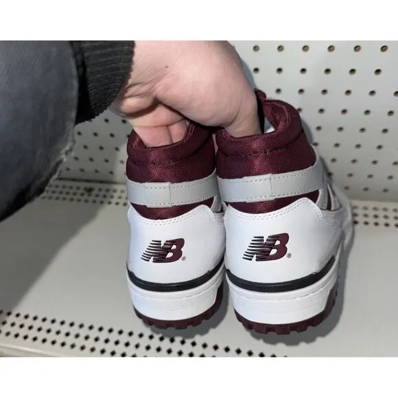 New Balance 650R Mens Leather Athletic Shoes Sneakers Size 10.5 White Burgundy