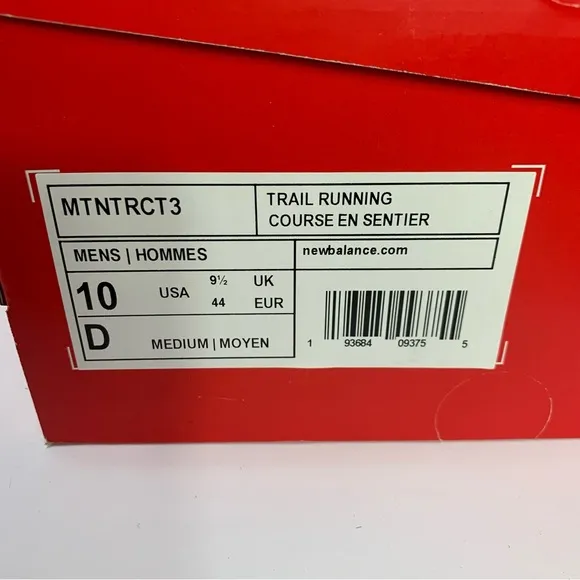 New Balance All Terrain Trail Running Shoes Red Black Men's Size 10