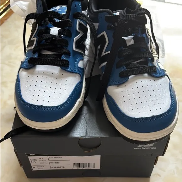 New Balance kids Blue and White Sneakers