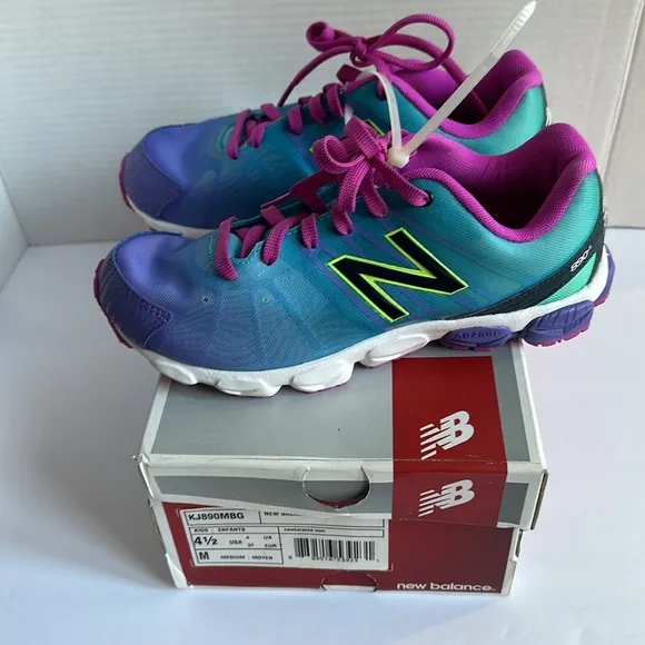 New Balance KJ890MBG Athletic Shoes Sneakers Size 4.5 Bright Fun Colors