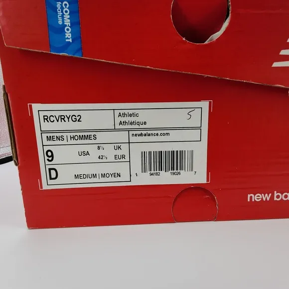New Balance RCVRY G2 Shoes Mens 9 D Grey Tennis Lacrosse Pickeball NEW in Box