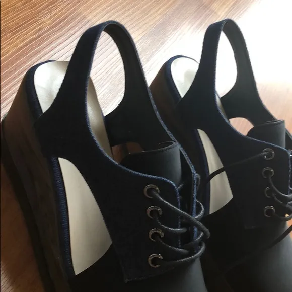 New Baldi denim cut out fashion lace heel shoes 8