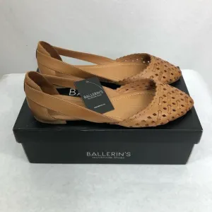 NEW Ballerin’s Hand Made Leather Flats Shoes, Size 41, US Size 10.5, Brown