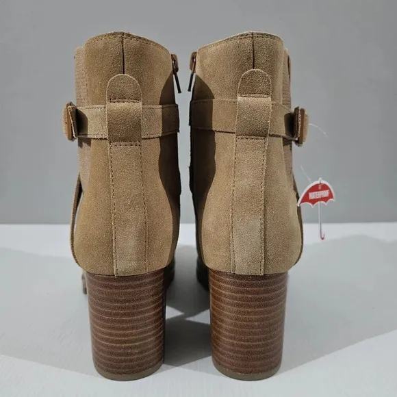 NEW Blondo Tamzin Ankle Bootie Tan Suede Size 10