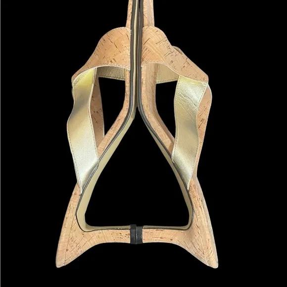 New! Chico's Cork Open Toe Heel Sandals size 10M