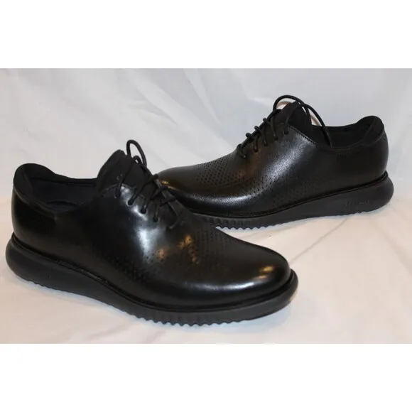 NEW!! Cole Haan Men's 2.Zerogrand Laser Wingtip Oxford Shoes 8.5 Black