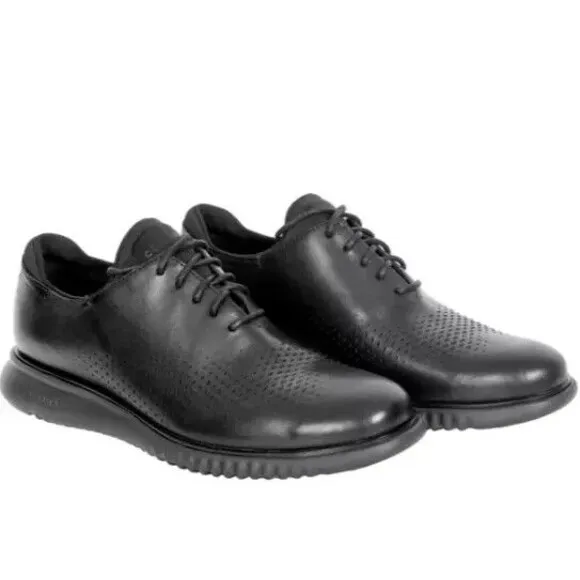 NEW!! Cole Haan Men's 2.Zerogrand Laser Wingtip Oxford Shoes 8.5 Black