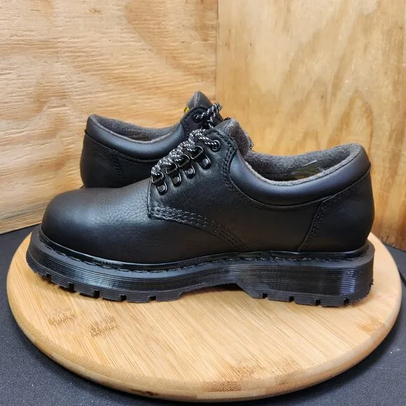New Dr. Martens 8053 Trinity Black Leather Waterproof Oxford Shoes Size 7
