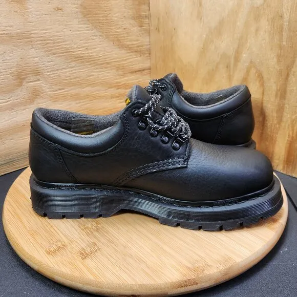 New Dr. Martens 8053 Trinity Black Leather Waterproof Oxford Shoes Size 7