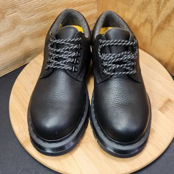 New Dr. Martens 8053 Trinity Black Leather Waterproof Oxford Shoes Size 7