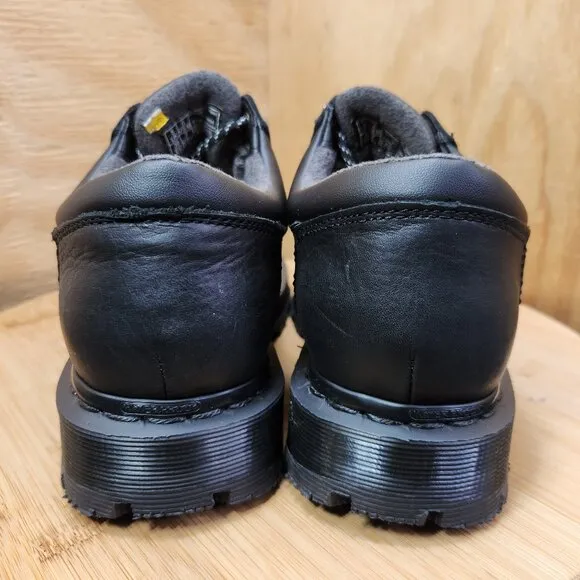 New Dr. Martens 8053 Trinity Black Leather Waterproof Oxford Shoes Size 7