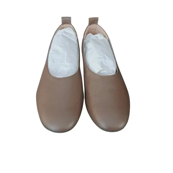 NEW Everlane The Day Glove Italian Leather Flats in Cocoa Brown, Size 5.5
