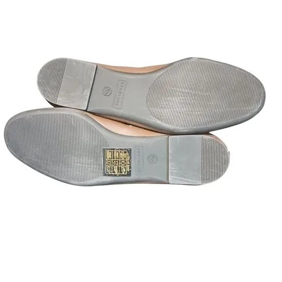 NEW Everlane The Day Glove Italian Leather Flats in Cocoa Brown, Size 5.5