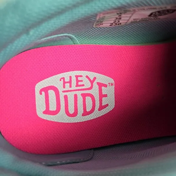 NEW Hey Dude Sirocco Mid Colorblock Womens Size 7 Trail Walking Shoe Cream Multi