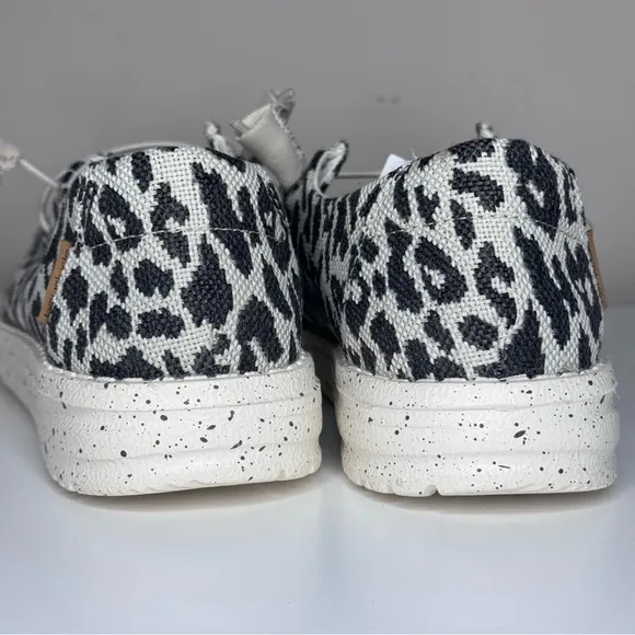NEW Hey Dude Wendy Woven Cheetah Slip On Shoes