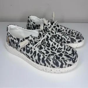 NEW Hey Dude Wendy Woven Cheetah Slip On Shoes