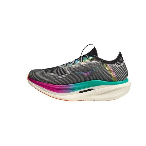 NEW HOKA men's cielo x1 shoes in black/electric aqua