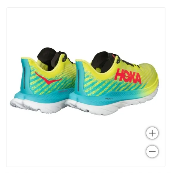 NEW!!! Hoka Men's Mach 5 Shoes Sneaker Lightweight Lace-up Yellow Primrose Scuba