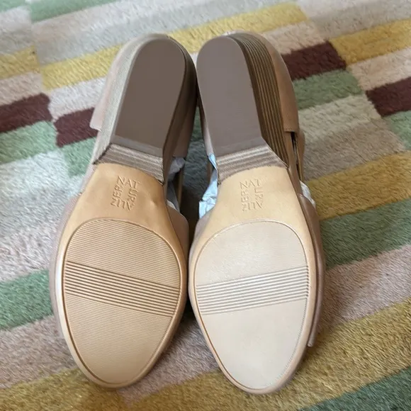 New in Box Naturalizer Sandals Womens Greyson D'orsay Beige Leather size 9M