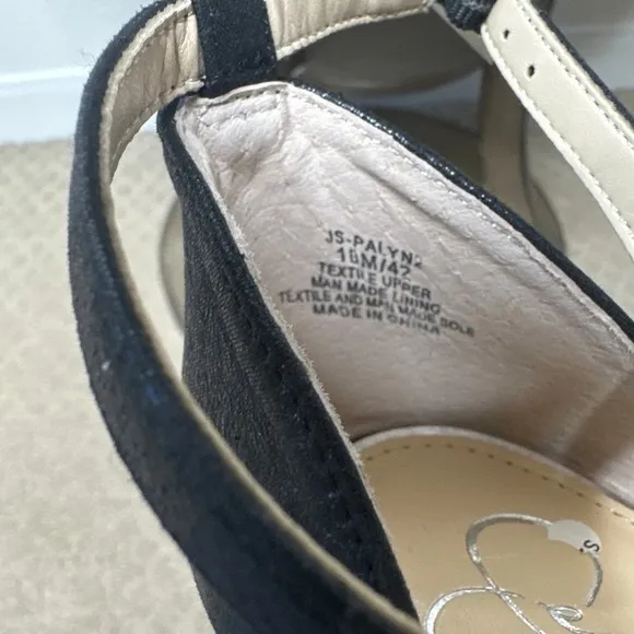 NEW Jessica Simpson Platform Sandals Heels Shoes Studded Party Ankle Black 10