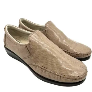 New Leather Snakeskin SAS Slip On Loafers Women's 8.5 Comfort Cottage Clog Indie