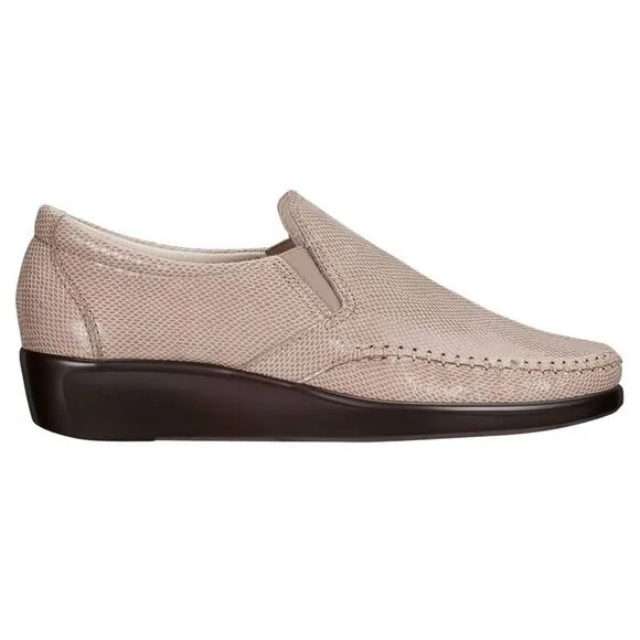 New Leather Snakeskin SAS Slip On Loafers Women's 8.5 Comfort Cottage Clog Indie